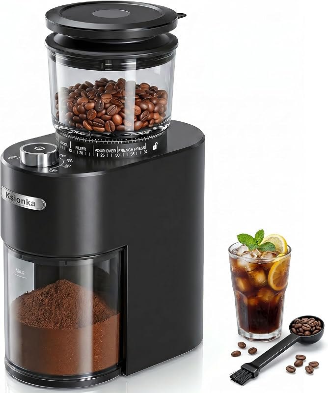 Conical Coffee Bean Grinder, 38 Precise Settings, Anti-Static — conical burr grinder for conical burr grinder