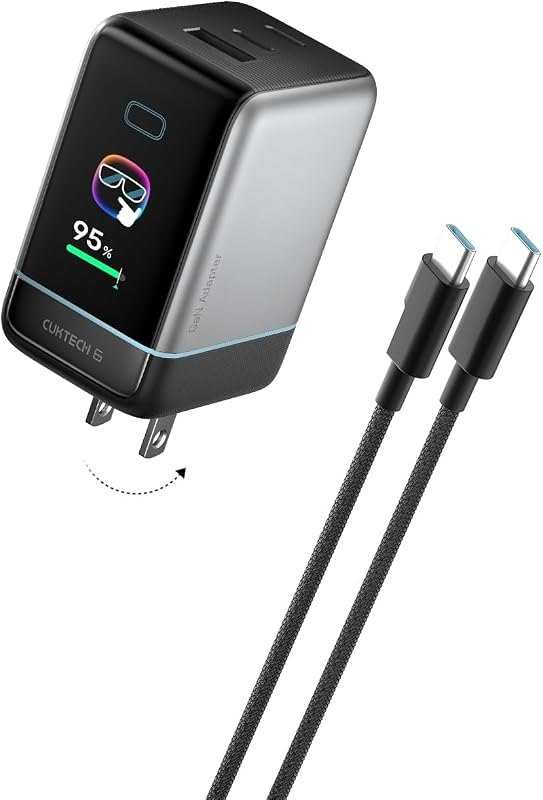 CUKTECH 65W Smart GaN Fast Charger for iPhone 18 Pro/Pro Max, iPhone Duo — best 65W GaN charger for 65w gan charger