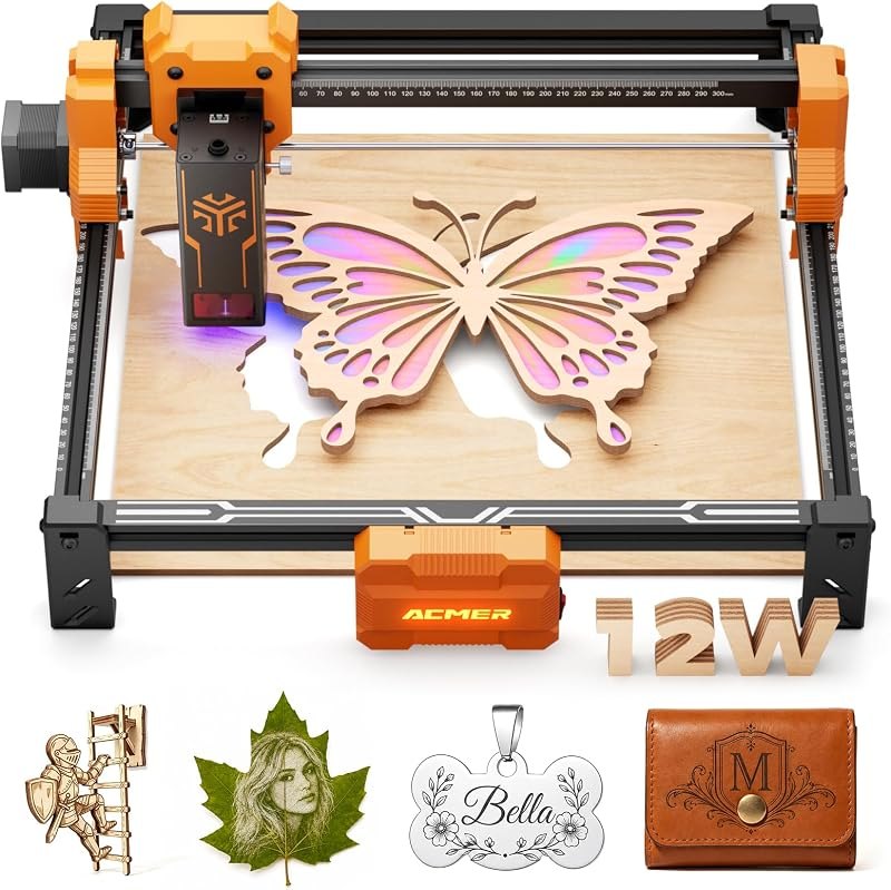 ACMER S2 Laser Engraver, 12000mW Laser Cutter Engraving Machine — Laser cutters and engravers, without for laser