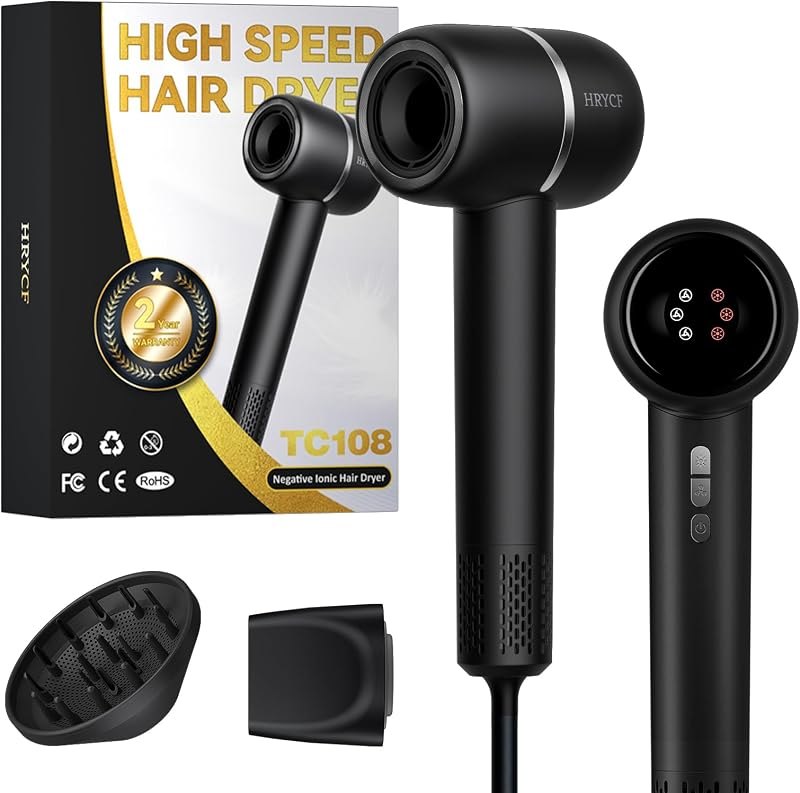Professional Ionic Hair Dryer 160000RPM — quiet hair dryer amazon for quiet hair dryer