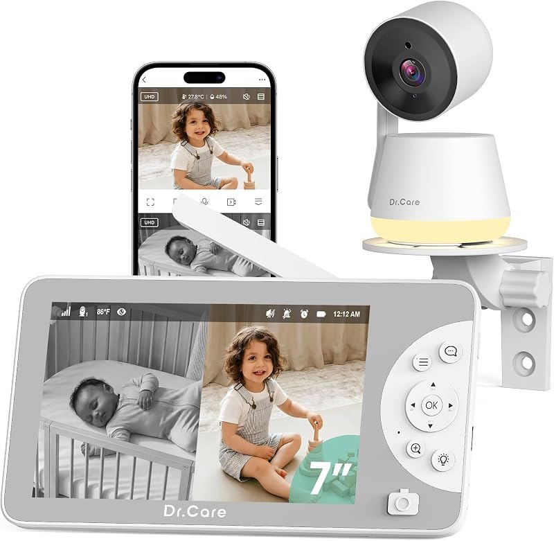 Dr.Care LumiView Max 7" Smart WiFi Baby Monitor, 1080P FHD & 2K Camera