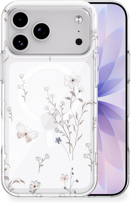 Feams for iPhone 17 Pro Max Case [Compatible with Magsafe] Slim Shockproof Protective Clear Phone Cover for iPhone 17