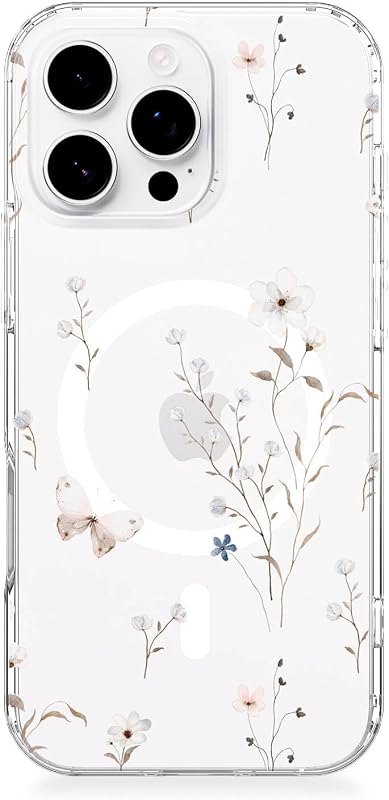 Feams for iPhone 16 Pro Max Case [Compatible with Magsafe] Slim Shockproof Protective Clear Phone Cover for iPhone 16