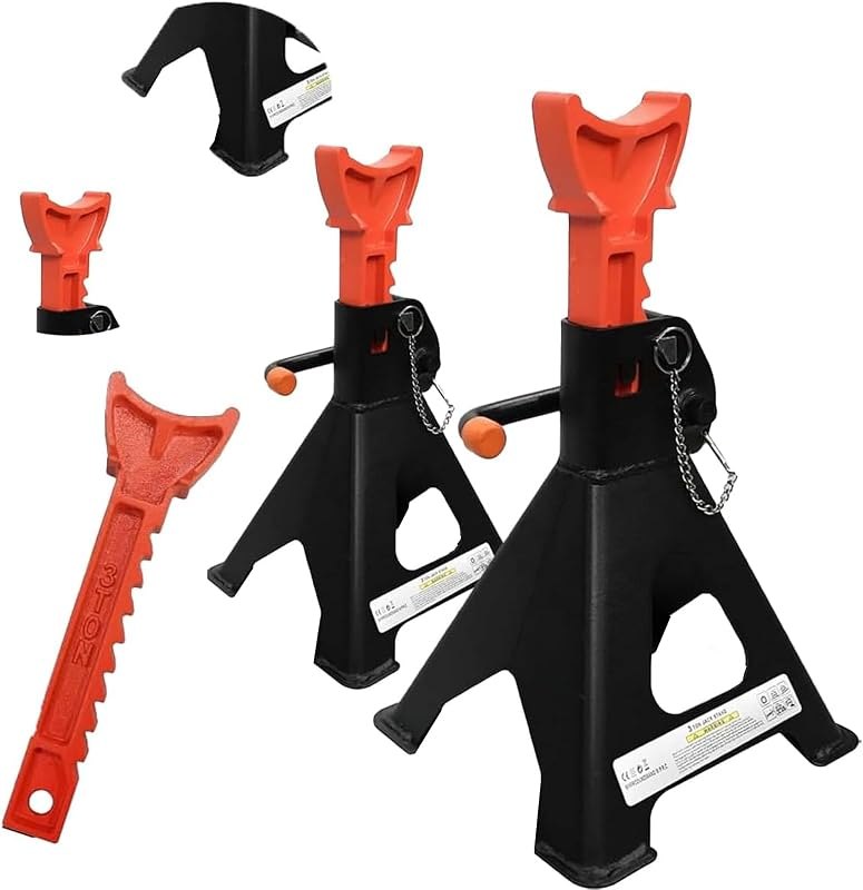Jack Stands 3 Ton with Double Locking and Large Foot Base Car Lift Jack Stand for Lifting SUVS, 6500 lb Capacity Heavy