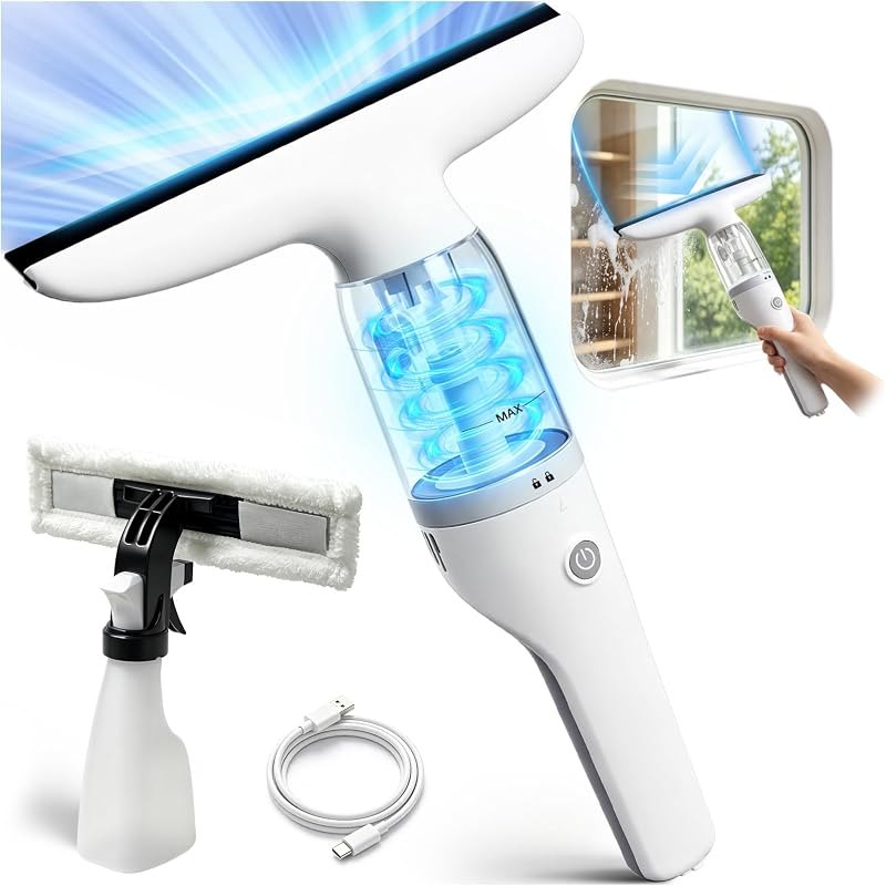 Window Vacuum Squeegee, 1.06lb 2000Pa Electric Window Cleaner Tool