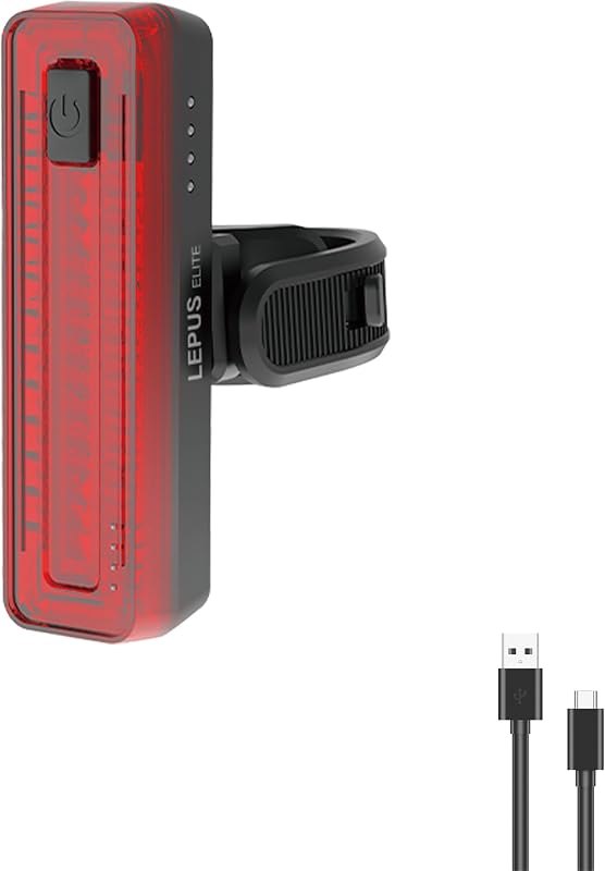 LEPUS Elite 50 Lumen Bike Taillight with Smart Sensor Brake Light, IP65 Waterproof, Intelligent Lighting Mode, Mode