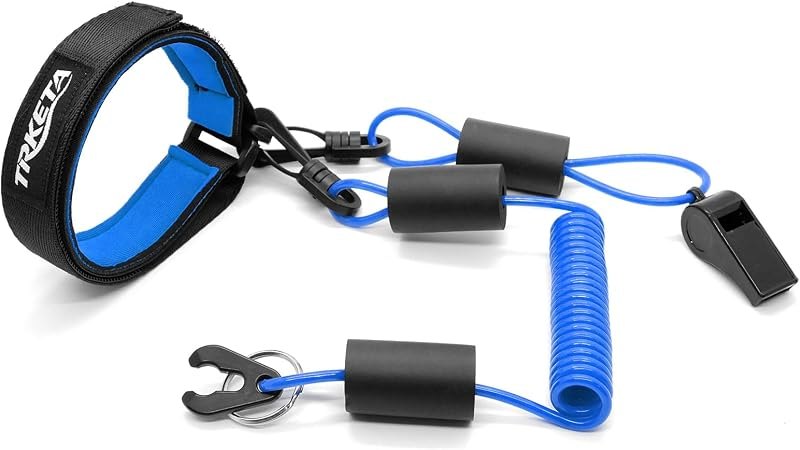 Floating Boat Kill Switch Lanyard with Wristband & Whistle