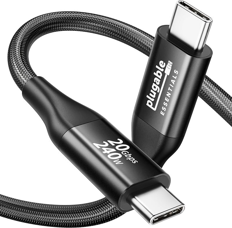 Plugable USB C Monitor Cable 3.3FT, 4K@144Hz USBC 3.2 Gen 2X2 Display Cable — cable for iphone charger