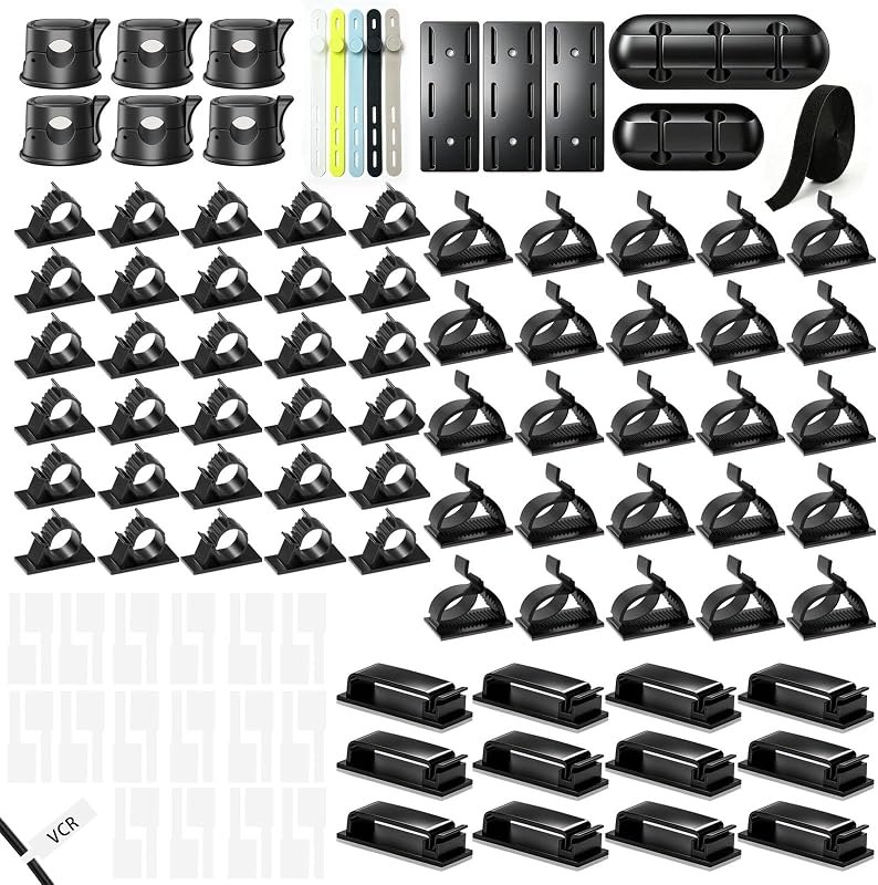 Gaming Desk Cable Management Kit 114PCS — Small computing add-ons: hubs, stand for small computing add ons