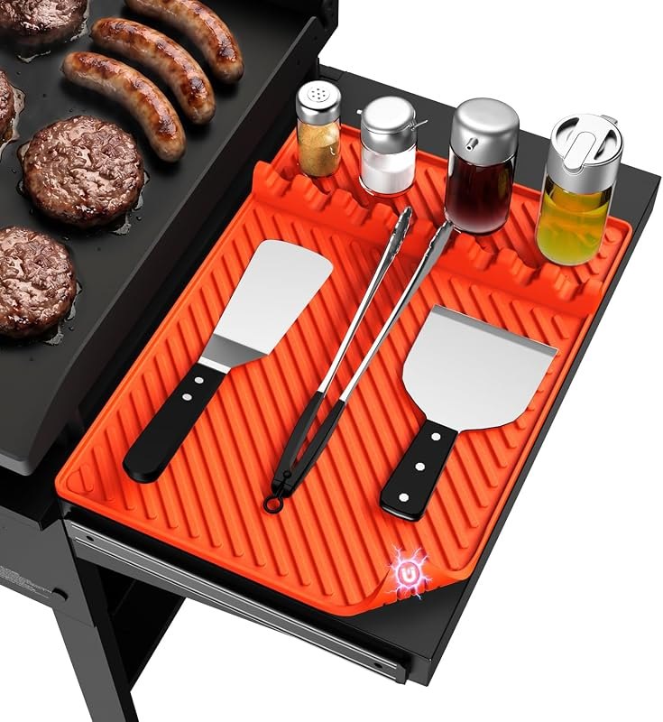Grill Silicone Mat for Blackstone - BBQ Side Shelf Mat With Magnetic 1 PCS — Grill mats for grill mats