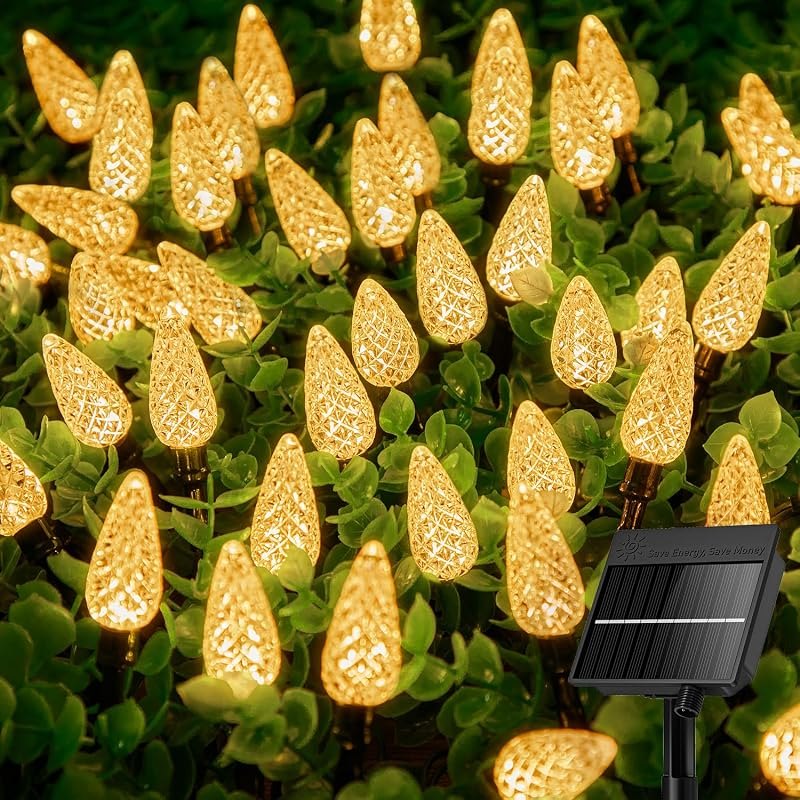 Minetom C6 Solar Christmas Lights Outdoor, 50 LED 23FT Solar String Lights — best christmas warm white string lig for