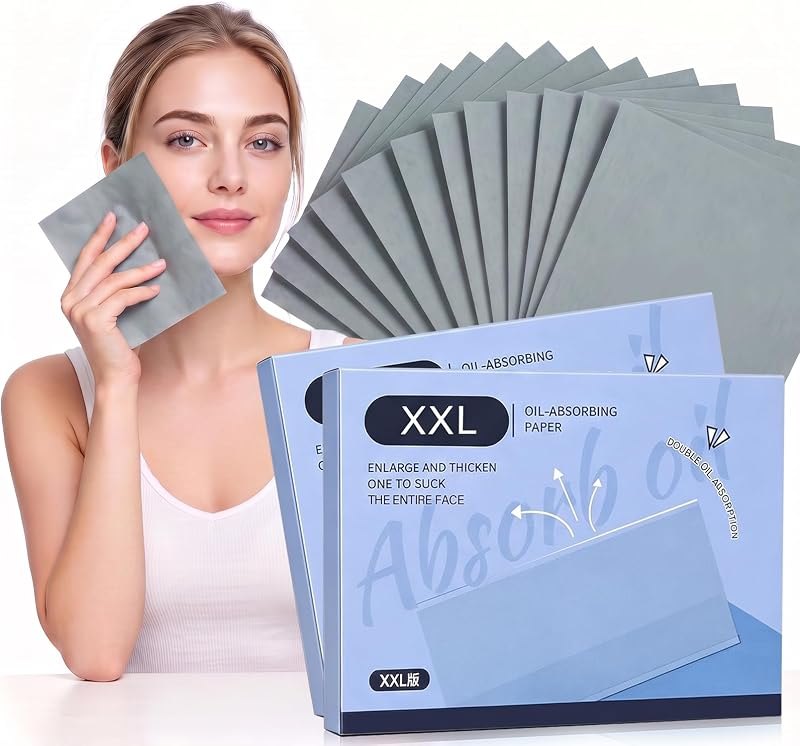 Oil Blotting Sheets for Face, 30% Larger One Sheet Covers Full Face, 100PCS — oil blotting papers for oil blotting