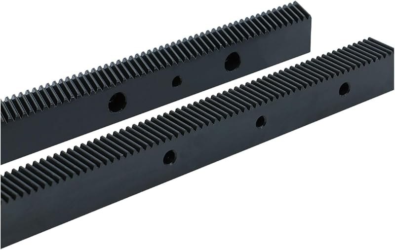 Helical Gear Rack 1PC 1.5 Modulus 15x15 20x20 Straight Rack 500-4000mm with Mount Holes M4/M5 100mm Hole Distance for