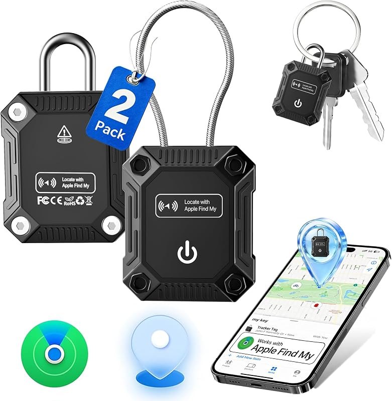 Air Tracker Tags2 Pack(iOS Only), Bluetooth Trackers for Apple Find My, 7-Year Battery Life, IP68 Waterproof, Item
