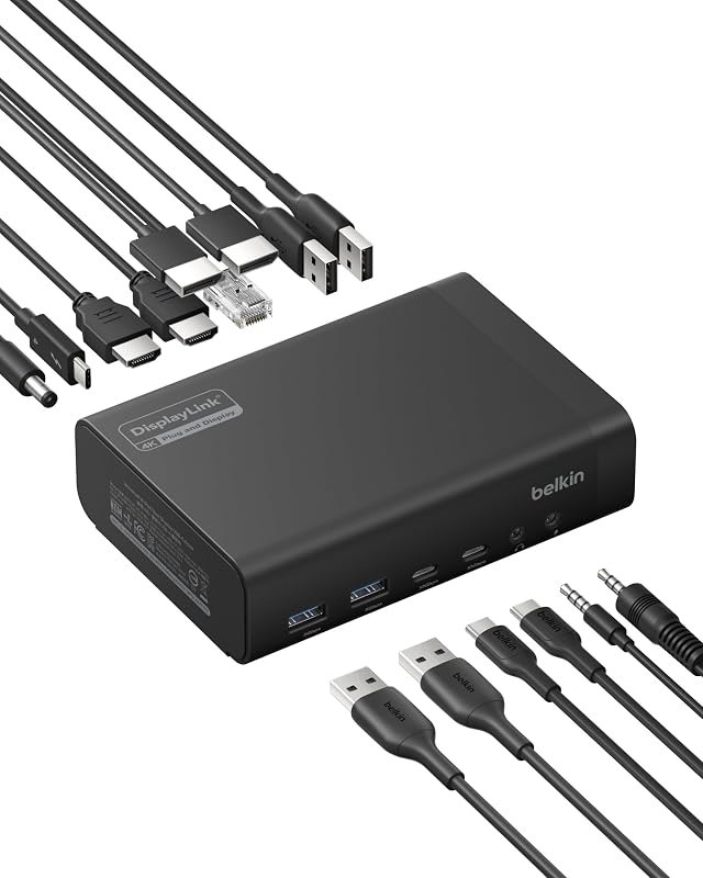 Belkin DisplayLink Dual Display Docking Station — best laptop docking station for laptop docking station