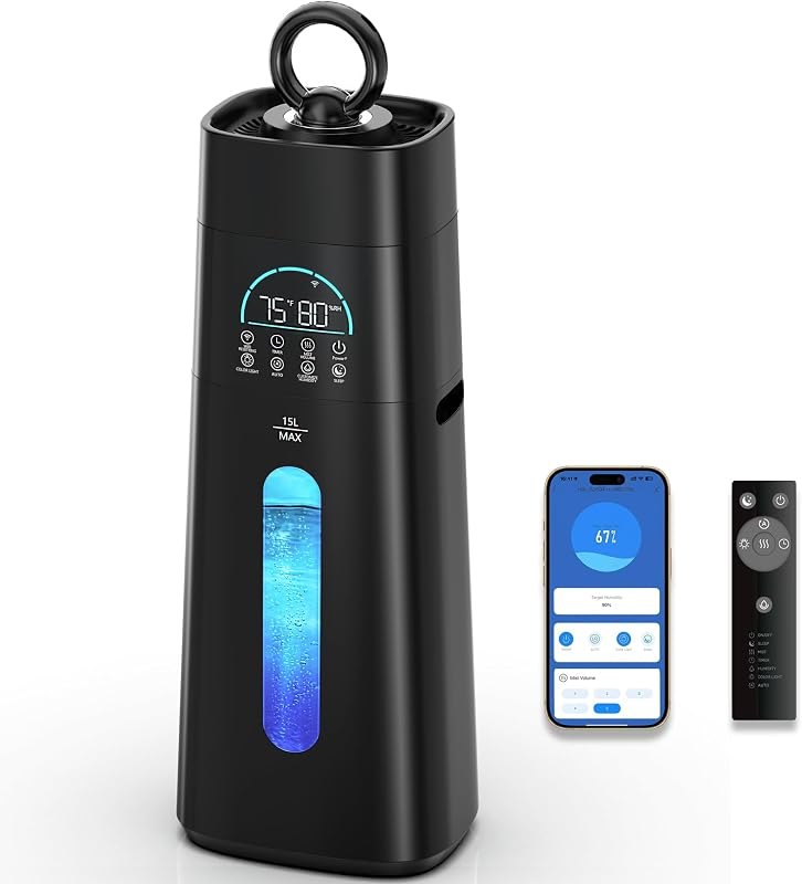 Humidifiers for Bedroom,15L/3.96 Gal 800 sq.ft, Cool Mist Humidifier Large Room with 350mL/H Spray Output for Home