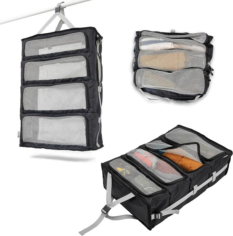 Hanging Suitcase Organizer — compression for packing cubes