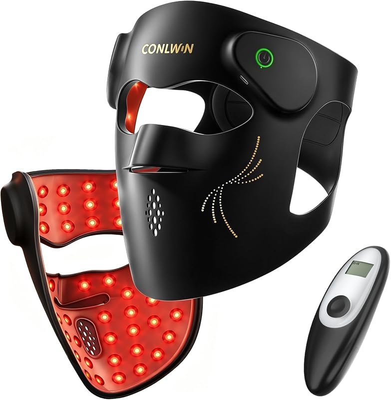 4D Cordless Red Light Therapy Mask for Face, 9 Modes with 850nm NIR — The best New Years products on amazo for new