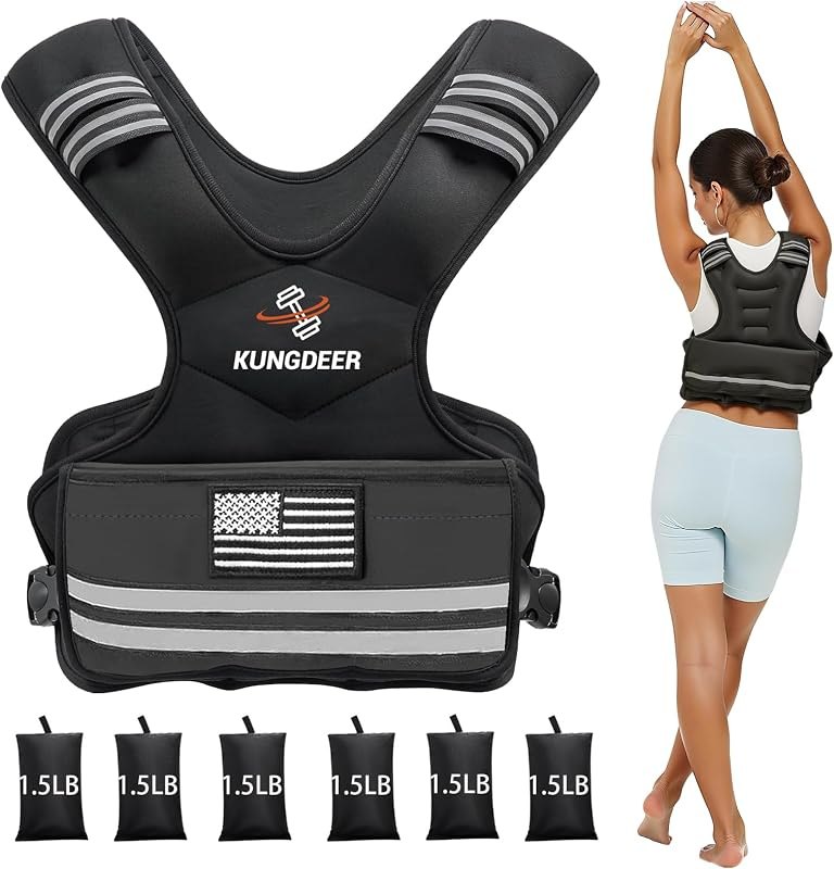 Adjustable Weighted Vest for Women, Removable Weights Training Vest for Men