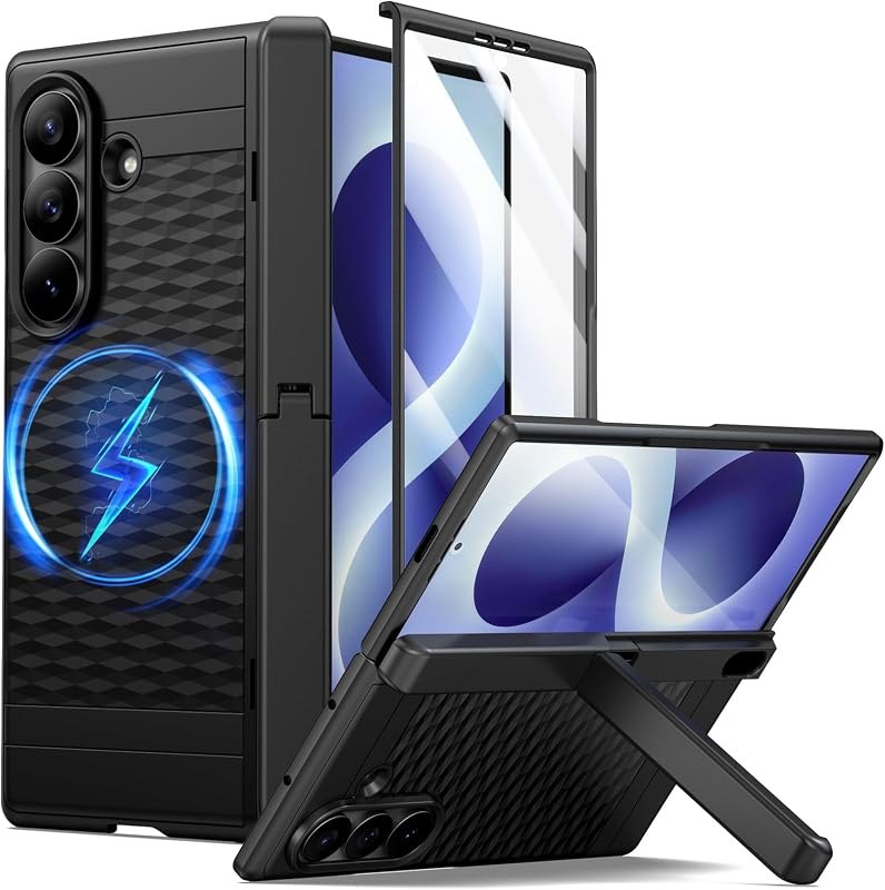 seacosmo for Samsung Galaxy Z Fold 8 Ultra Case with Stand Shockproof Black — best Galaxy Z Fold 8 Ultra hinge pro for