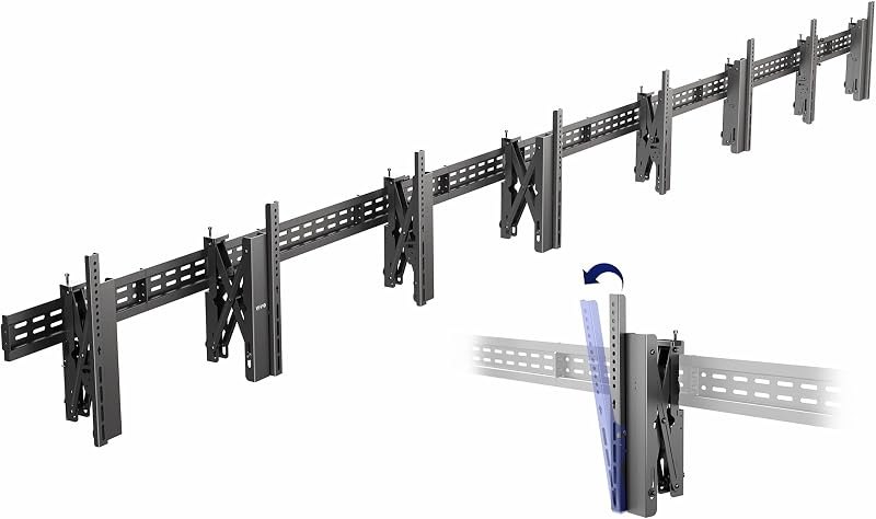 VIVO Black Pop-Out 1x4 Video Wall Mount for 37-65 in TVs, MOUNT-VW65-4T — best video wall hanger for video wall hanger