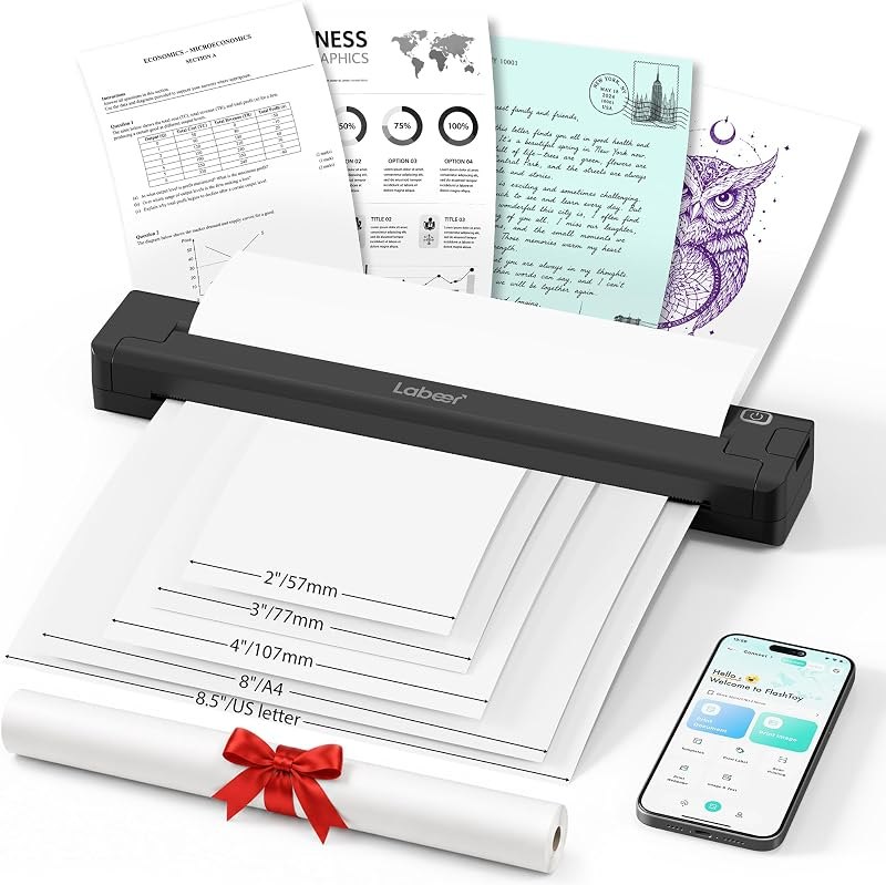 Labeer Portable Thermal Printer, Wireless Bluetooth Inkless Printer — Printers that skip ink subscriptions for
