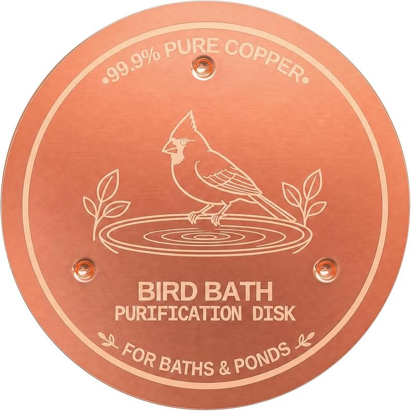 Copper Disc for Bird Bath, 99.9% Pure Copper (Cardinal) — Minerals and stock tank gear. for ho for minerals stock tank