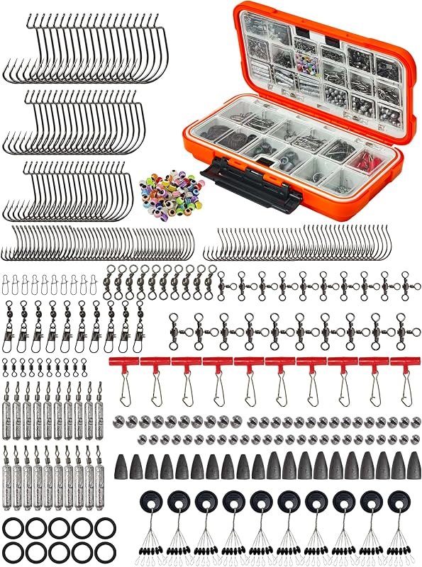 471pcs Fishing Accessories Kit Tackle Box with Tackle Included — Tackle that does not rust in the tra for tackle does
