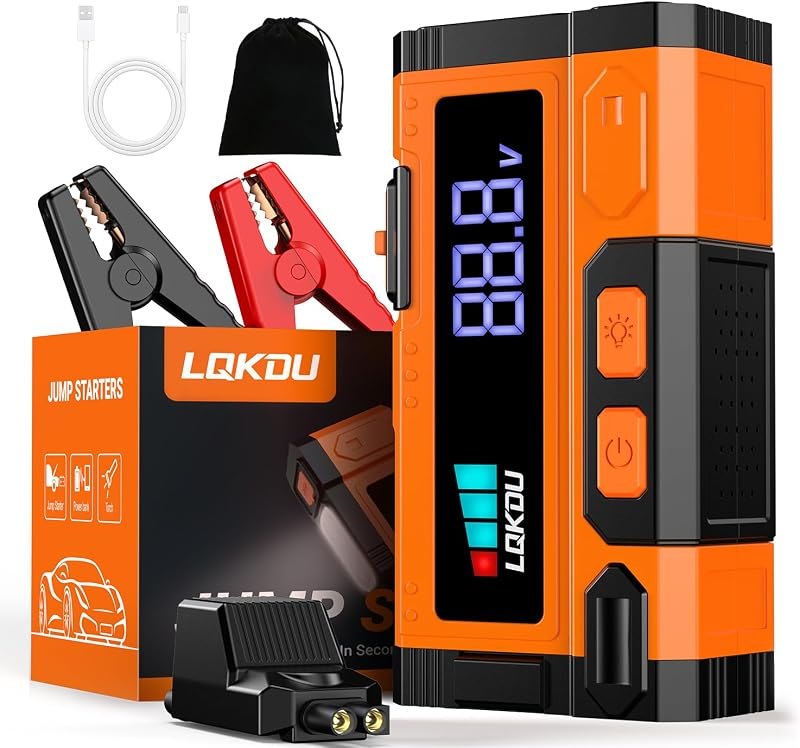 Car Battery Jump Starter - 5000A 12V Portable Lithium Jump Box