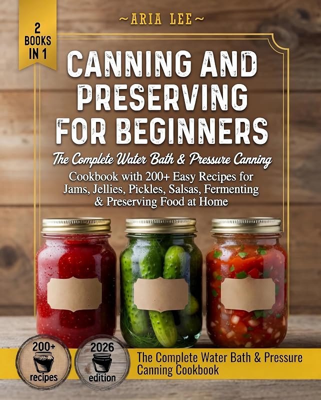 Canning and Preserving for Beginners: The Complete Water Bath & Pressure Canning Cookbook with 200+ Easy Recipes for