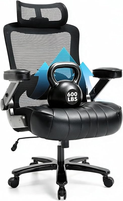 Big and Tall Office Chair, 600lbs Executive Chairs Heavy Duty — best office mesh desk chair for office mesh desk chair