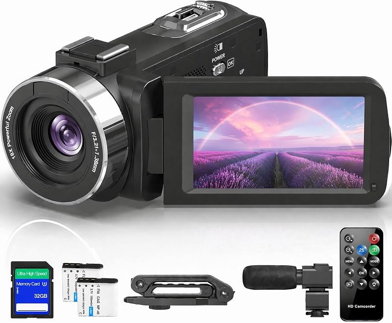 4K HD 80MP Camcorder Video Camera Vlogging Camera for YouTube — Cameras, lenses, and shooting access for cameras