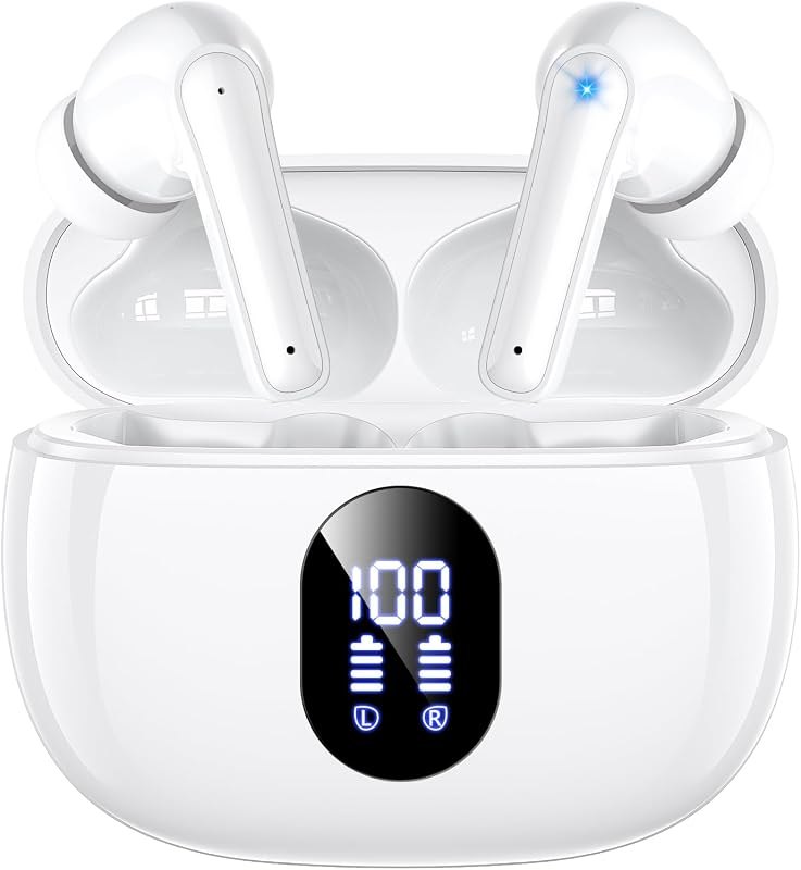 Wireless Earbuds, Hi-Fi Deep Bass Ear Buds, 48H Playtime In-Ear Headphones — Earbuds, headphones, and speakers wo for