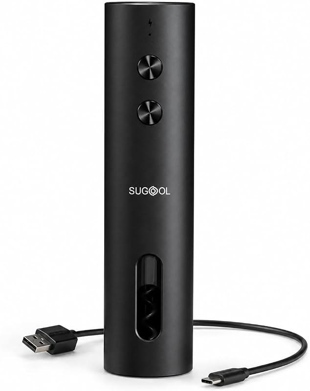 Electric Wine Opener, USB Rechargeable Automatic Wine Bottle Opener — electric wine opener for waiters corkscrew