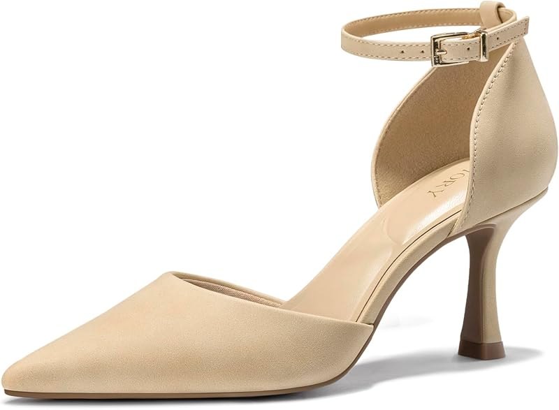 Women's Pumps Pointed Toe Stiletto Heels Ankle Strap Dress Shoes — heels nude pumps for heels nude pumps