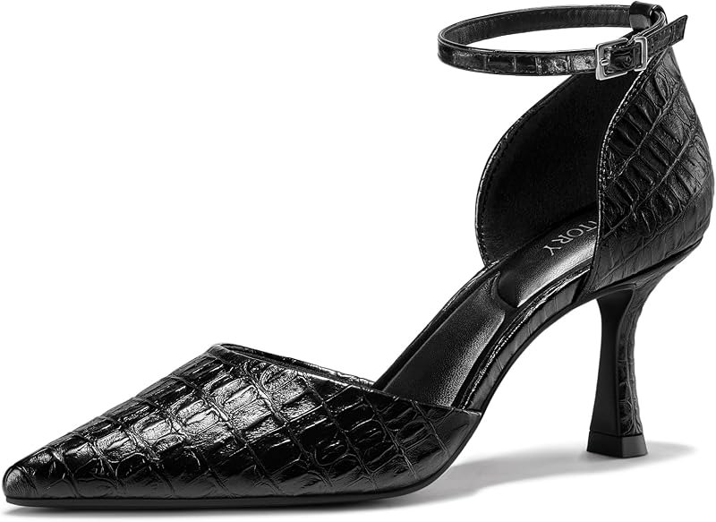Women's Pumps Pointed Toe Stiletto Heels Ankle Strap Dress Shoes — kitten heel pumps for kitten heel pumps