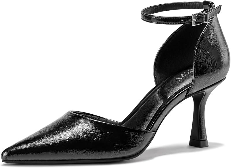 Women's Pumps Pointed Toe Stiletto Heels Ankle Strap Dress Shoes — heels pointed toe pumps for heels pointed toe pumps