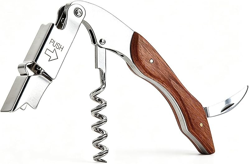 Waiter Corkscrew Wine Opener, Berglander Professional Wine Key for Servers, Hevay Duty Bartender with Foil Cutter
