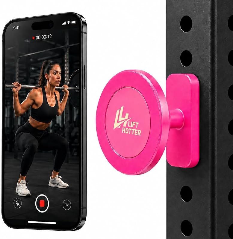 Pink Magnetic Gym Phone Mount, MagSafe, 360° Rotation — phones ring holder amazon for phones ring holder