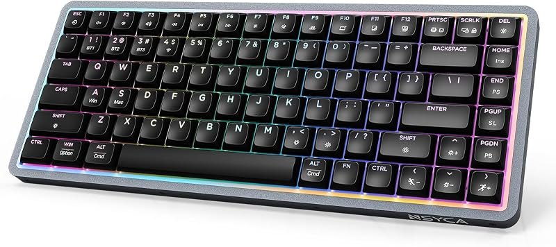 Air75 Low Profile Wireless Mechanical Keyboard, 75% Aluminum Frame, Hot Swappable, PBT Keycaps, RGB Backlit