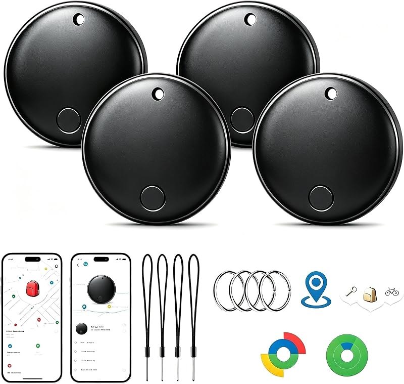 Air Tags-4 Pack Android,Air Tags for Android Item Locator for Android & iOS Bluetooth Tracker Tag Smart Tags IP65