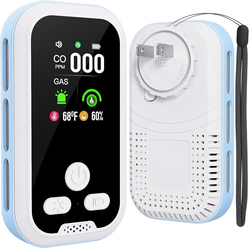 Plug-in 5-in-1 Indoor Air Quality Detector with HD Display — best weather lightning detector for weather lightning