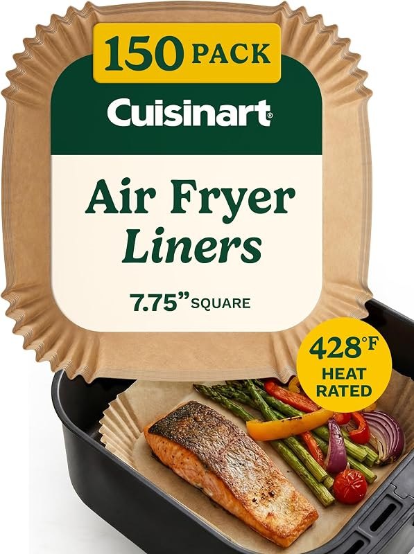 Cuisinart Air Fryer Liners Disposable, 150 Pack, 7.75" Square — air fryer silicone liners for air fryer silicone liners