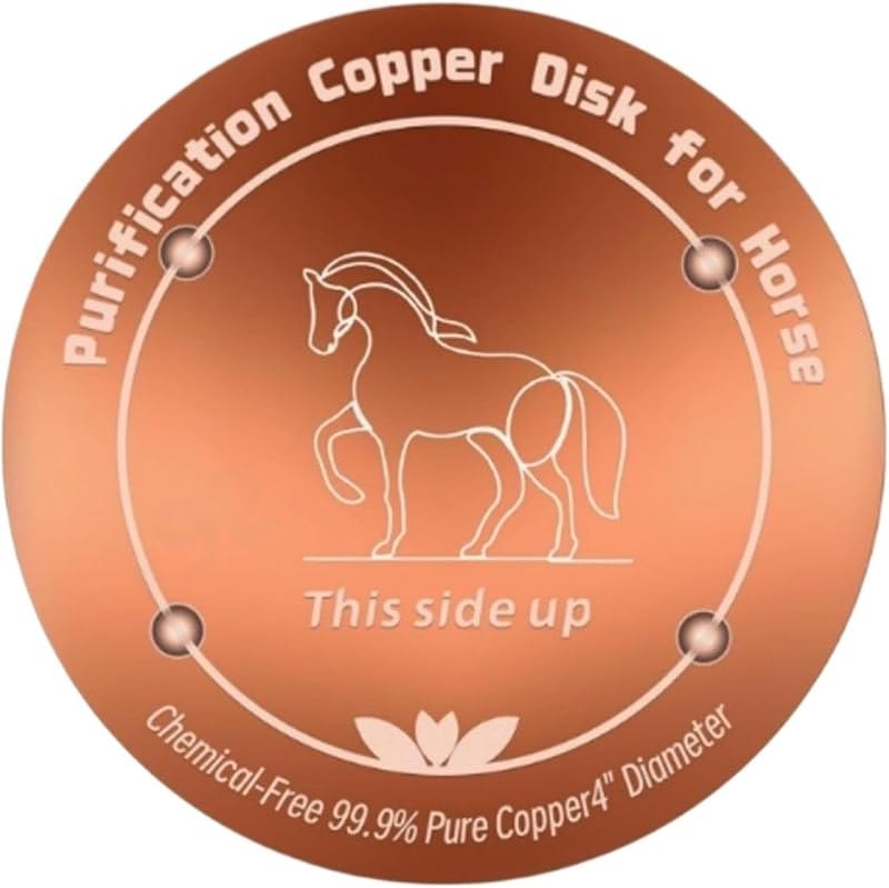 Animal Copper Disk, 10x10x0.3cm, Horse Water Trough Purification Disc, Automatic Cattle Water Trough Purification