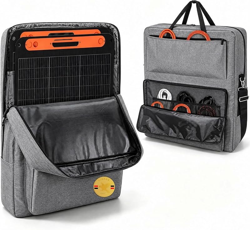 Solar Panel Storage Bag, Compatible with Jackery SolarSaga 100/200W - Gary — best solar carry strap for solar carry