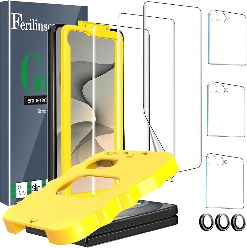 Ferilinso Screen Protector for Samsung Galaxy Z Flip 8, Tempered Glass Back — screen protector for samsung galaxy flip