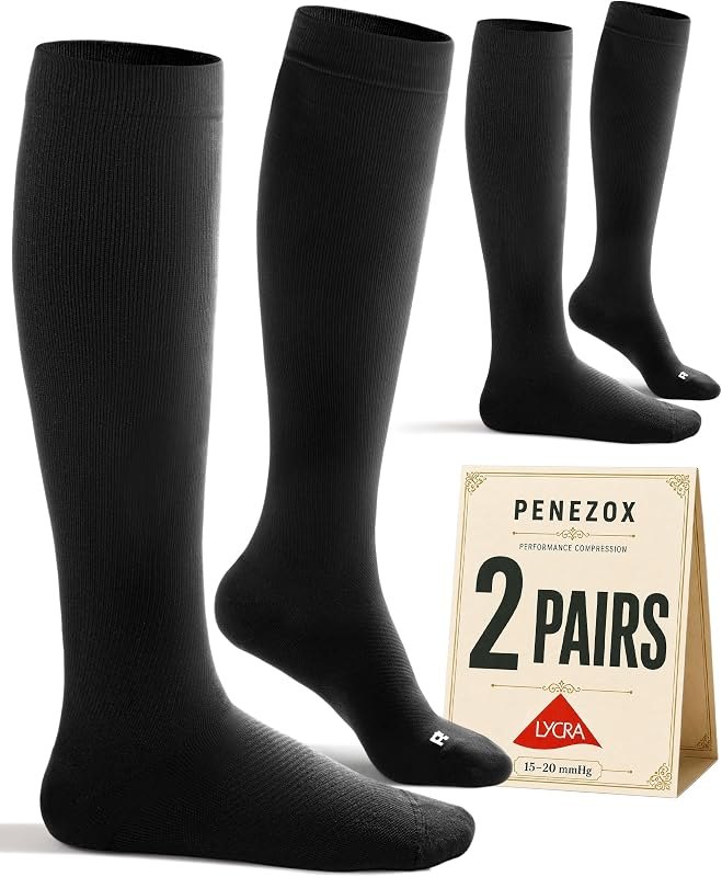2 Pairs Graduated Compression Socks 15 — Compression socks for lipedema for adult compression socks essentials
