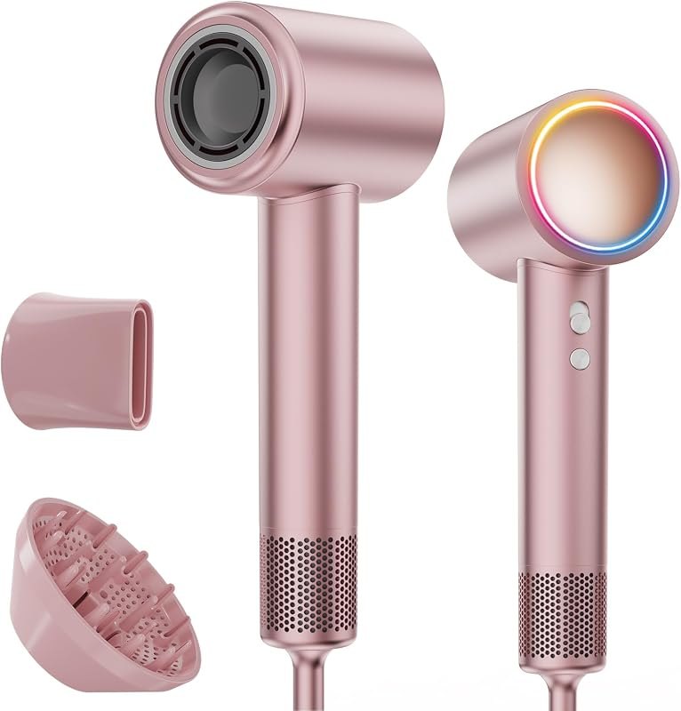 Fentgo Hair Dryer, High-Speed Ionic Blow Dryer with Magnetic Diffuser — lightweight blow dryer amazon for lightweight