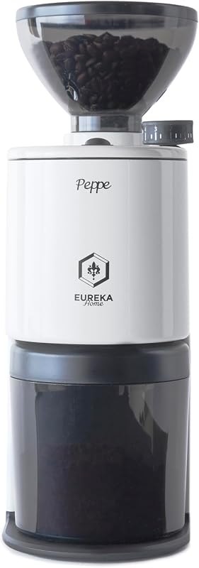 Eureka Peppe Coffee Grinder, White — best coffee burr grinder for coffee burr grinder