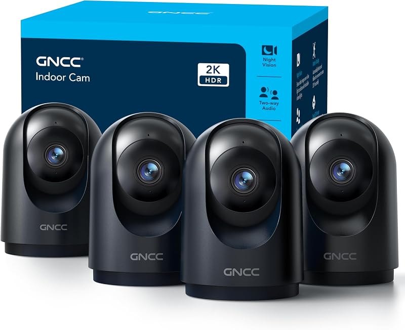 GNCC Security Camera, 2K Indoor Camera 360° Cameras for Home Security — indoor security camera for indoor security